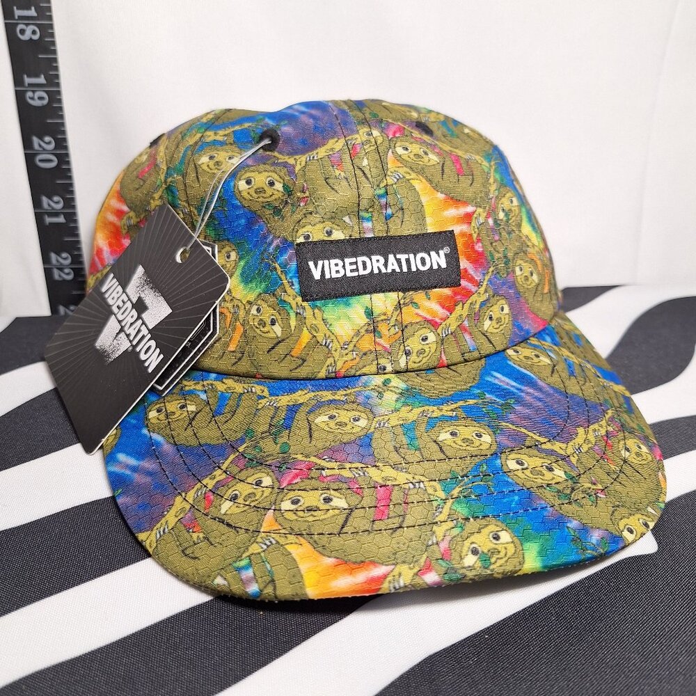 NWT Vibedration Cap/Hat - Tie Dye Sloth - NEW